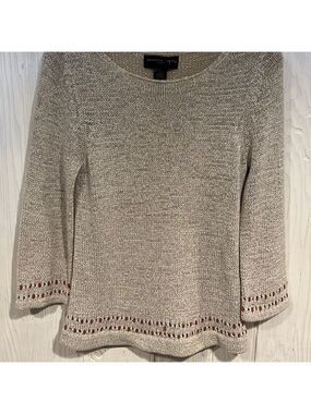 August Silk Sweater Long Sleeve Large